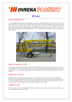 Монтирани на камион артикулиращи подемници за стрели Inreka IP 14-3