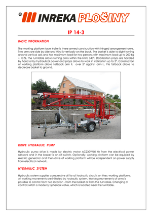 Монтирани на камион артикулиращи подемници за стрели Inreka IP 14-3