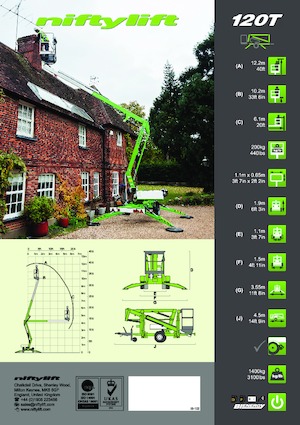 Монтирани на камион артикулиращи подемници за стрели Niftylift Nifty 120T