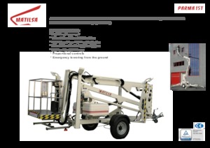 Монтирани на ремаркета повдигачи с подвижна стрела Matilsa Parma 15 T