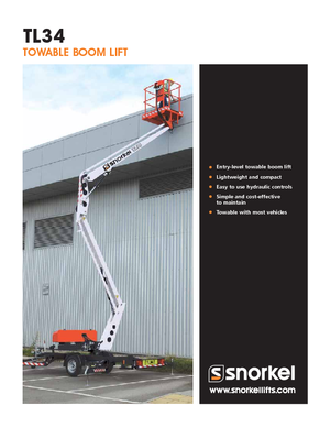 Монтирани на камион артикулиращи подемници за стрели Snorkel TL34