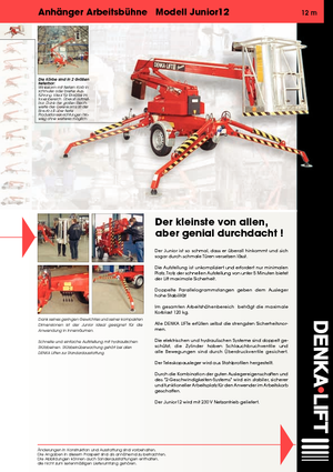Монтирани на ремаркета повдигачи с подвижна стрела Denka-Lift - Rothlehner Junior 12