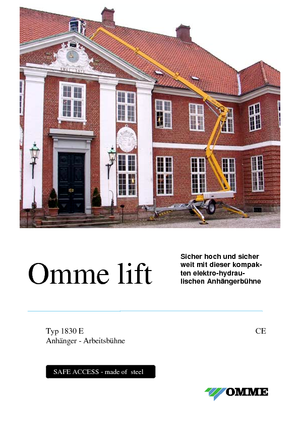 Монтирани на камион артикулиращи подемници за стрели OMMELIFT Omme 1830EXB
