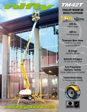 Монтирани на камион артикулиращи подемници за стрели Niftylift TM 42 T