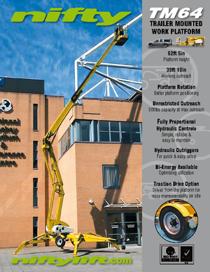 Монтирани на камион артикулиращи подемници за стрели Niftylift TM 64