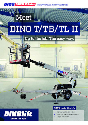 Монтирани на ремаркета телескопични подемници за стрели Dino Lift Dino 105TL II