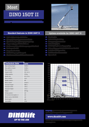 Монтирани на ремаркета телескопични подемници за стрели Dino Lift Dino 150T II