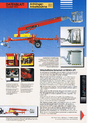 Монтирани на ремаркета телескопични подемници за стрели Denka-Lift - Rothlehner 2500 DK 3 MK 25