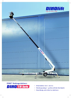 Монтирани на ремаркета телескопични подемници за стрели Dino Lift Dino 180T