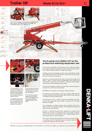 Монтирани на ремаркета телескопични подемници за стрели Denka-Lift - Rothlehner DL 21 