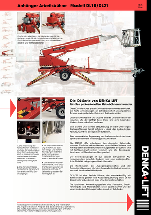 Монтирани на ремаркета телескопични подемници за стрели Denka-Lift - Rothlehner DL 21 