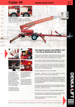 Монтирани на ремаркета телескопични подемници за стрели Denka-Lift - Rothlehner DL 25 