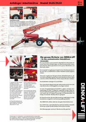 Монтирани на ремаркета телескопични подемници за стрели Denka-Lift - Rothlehner DL 25 
