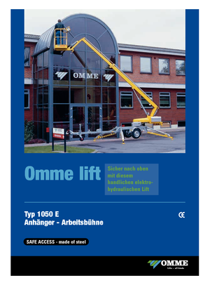 Монтирани на ремаркета телескопични подемници за стрели OMMELIFT Omme 1050E