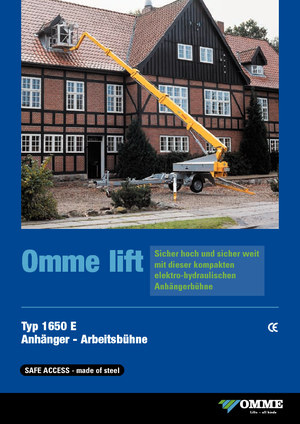 Монтирани на ремаркета телескопични подемници за стрели OMMELIFT Omme 1650EB