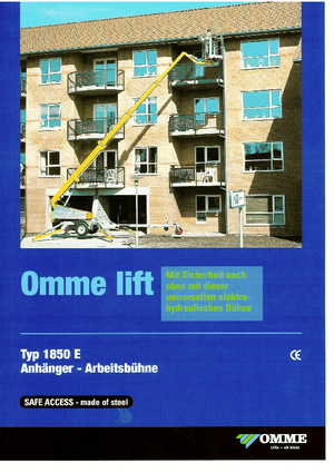 Монтирани на ремаркета телескопични подемници за стрели OMMELIFT Omme 1850EB