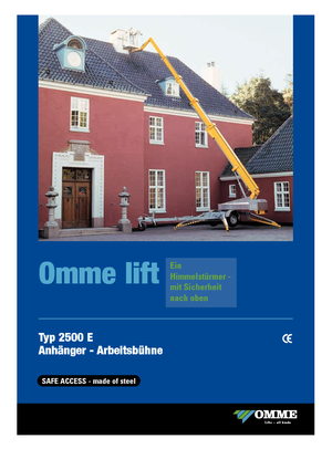 Монтирани на ремаркета телескопични подемници за стрели OMMELIFT Omme 2500EBB