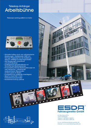 Монтирани на ремаркета телескопични подемници за стрели Esda TA 2220