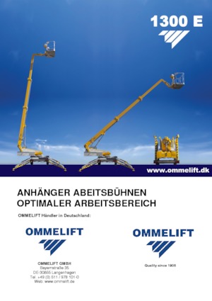 Монтирани на ремаркета телескопични подемници за стрели OMMELIFT 1300 E
