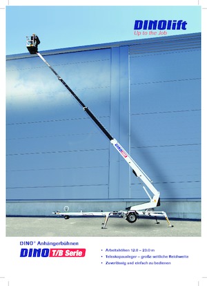Монтирани на ремаркета телескопични подемници за стрели Dino Lift Dino 150T