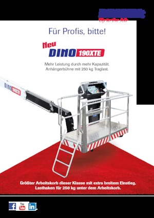 Монтирани на камион артикулиращи подемници за стрели Dino Lift Dino 190XTE
