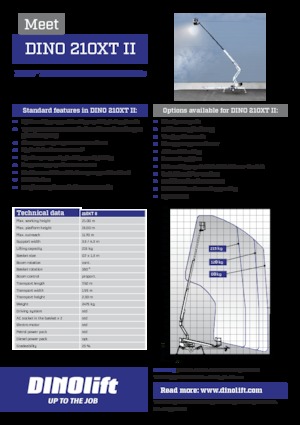 Монтирани на камион артикулиращи подемници за стрели Dino Lift Dino 210XT II