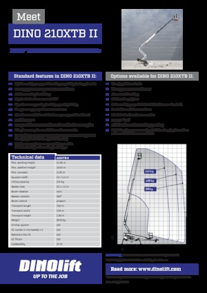 Монтирани на камион артикулиращи подемници за стрели Dino Lift Dino 210XTB II