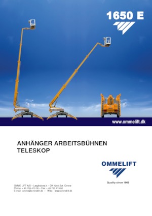 Монтирани на ремаркета телескопични подемници за стрели OMMELIFT Omme 1300EB