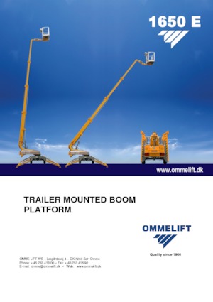 Монтирани на ремаркета телескопични подемници за стрели OMMELIFT Omme 1300EB