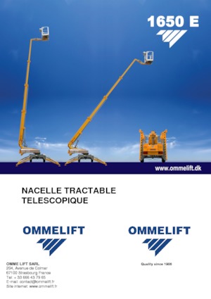 Монтирани на ремаркета телескопични подемници за стрели OMMELIFT Omme 1300EB