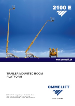 Монтирани на ремаркета телескопични подемници за стрели OMMELIFT Omme 2100EB