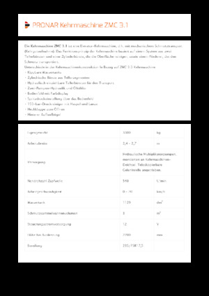 Ремаркета за метене Pronar ZMC 3.1