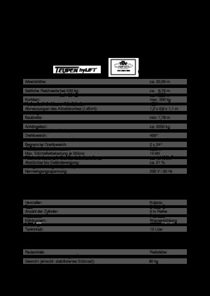 Монтирани на ремаркета телескопични подемници за стрели TEUPEN Gepard 22 T Rent