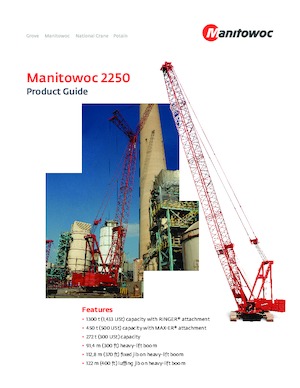 Верижни кранове - решетъчна стрела Manitowoc 2250 T