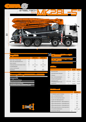 Камиони Бетон-помпи CIFA MK28L-5