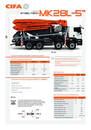 Камиони Бетон-помпи CIFA MK28L-5