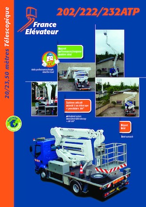 Телескопични вишки, монтирани на камион France Elévateur 232 ATP