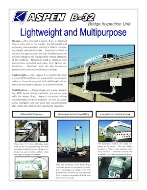 Монтирани на ремаркета повдигачи с подвижна стрела Aspen Aerials  B-32