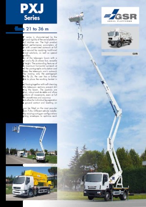 Монтирани на ремаркета повдигачи с подвижна стрела GSR E360PXJ 