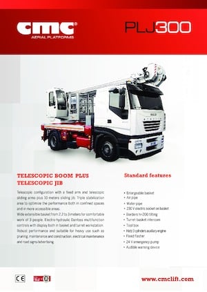 Монтирани на ремаркета повдигачи с подвижна стрела CMC PLJ300