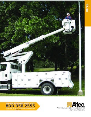 Монтирани на ремаркета повдигачи с подвижна стрела Altec TA40