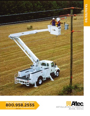 Монтирани на ремаркета повдигачи с подвижна стрела Altec TA55