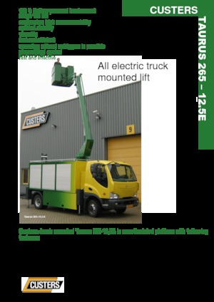 Монтирани на ремаркета повдигачи с подвижна стрела Custers Taurus 265-12,5E