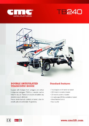 Монтирани на ремаркета повдигачи с подвижна стрела CMC TB240
