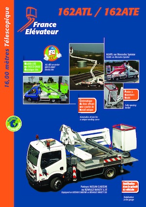 Телескопични вишки, монтирани на камион France Elévateur 162ATL