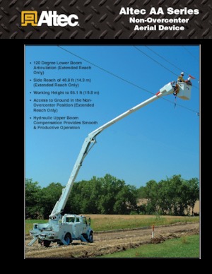 Монтирани на ремаркета повдигачи с подвижна стрела Altec AA55