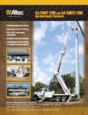 Монтирани на ремаркета повдигачи с подвижна стрела Altec AN67E-E100