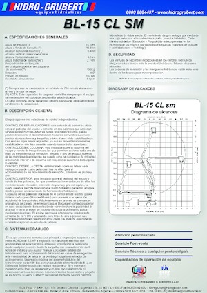 Монтирани на ремаркета повдигачи с подвижна стрела Hidro-Grubert BL 15CL