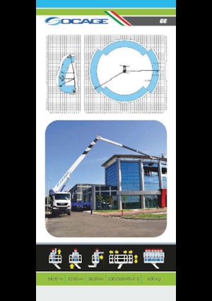 Телескопични вишки, монтирани на камион Socage forSte 54 TJJ
