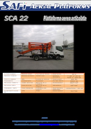 Монтирани на камион артикулиращи подемници за стрели Safi SCA 22 